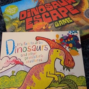 Bundle Dinosaur escape game and How to draw Dinos